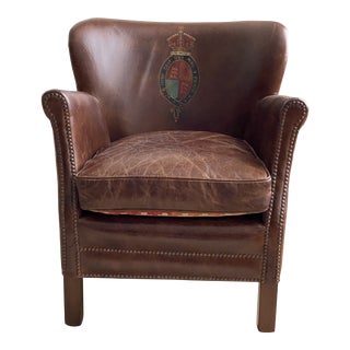 Timothy Oulton Painted Leather Club Chair For Sale