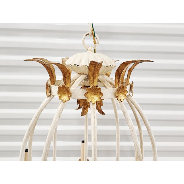 Large Neoclassical Style Giltwood & Metal Cha For Sale In New York - Image 6 of 12