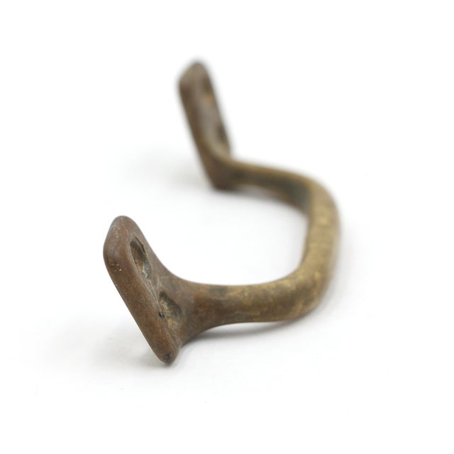 Traditional Vintage 4 In. Angled Brass Bridge Drawer Pull For Sale - Image 3 of 4