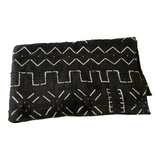 Black & White Mali Mud Cloth Textile For Sale