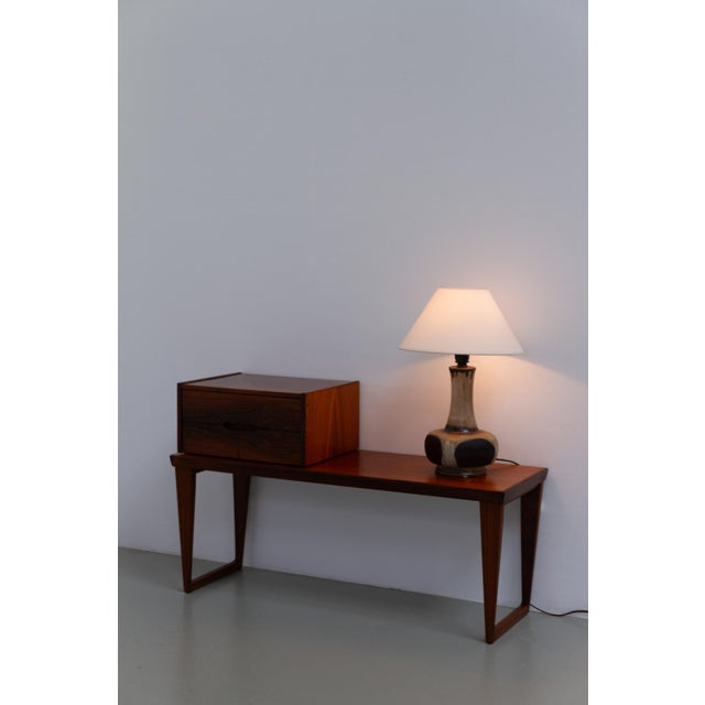 Danish mid-century stoneware table lamp by aksel larsen for axella, 1970s. amazing scandinavian mid-century modern table...