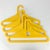 Yellow Vintage Set 4 Atomic Yellow Plastic Clothes Hangers Danilo Silvestrin Atomic For Sale - Image 8 of 8