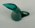 Gorgeous teal crackle vase- tall (one of two - see addl listing for medium size). Midcentury art glass in excellent...