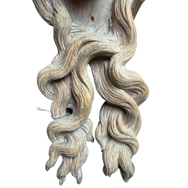 Late 19th Century Pair of Wood Carved Sculptures Man & Woman Wall Art Rare For Sale - Image 9 of 11