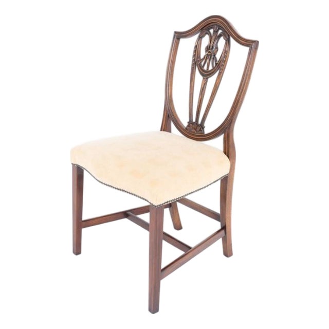 Hepplewhite Dining Chairs in Mahogany, 1920s, Set of 8 For Sale