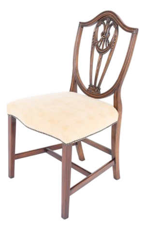 Hepplewhite Dining Chairs in Mahogany, 1920s, Set of 8