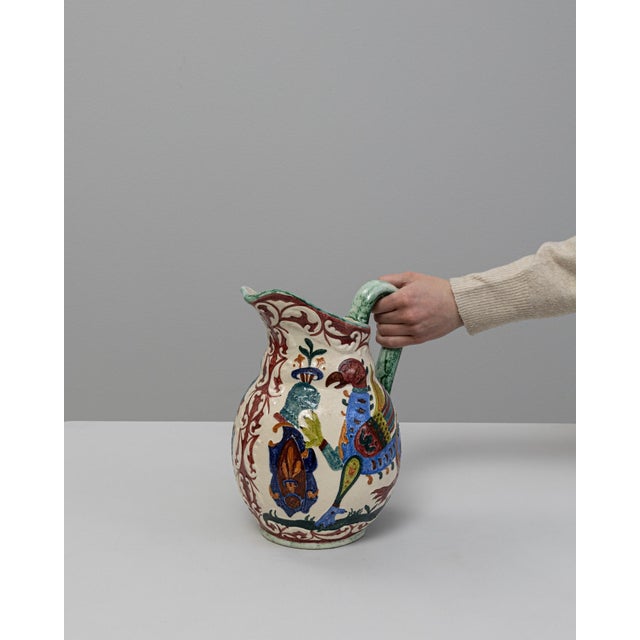 Folk Art Mid 20th Century German Ceramic Vase For Sale - Image 3 of 18