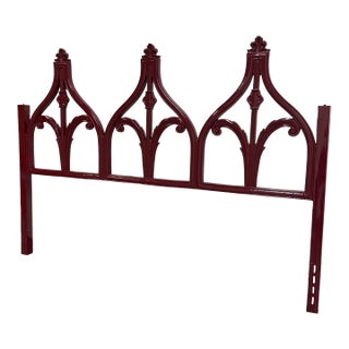 Standard Eastern King Size Cordovan Enamel on Metal Headboard For Sale