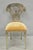 Vintage Postmodern Regency Style Brushed Steel Spade Back Dining Chairs - Set of 4. Circa Late 20th Century. Measurements:...