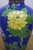 Metal Early 20th Century Pair of Chinese Cloisonne Cobalt Blue Floral Peonies Butterfly Vases Urns 7" For Sale - Image 7 of 13