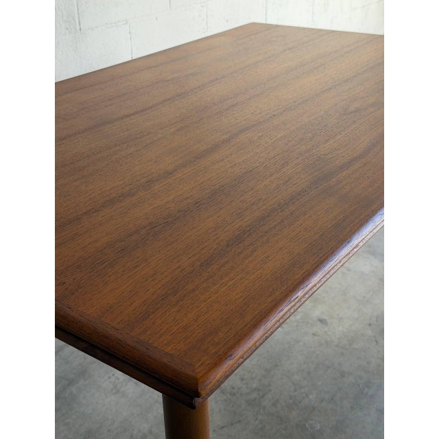 Solid Teak Extendable Dining Table With Leaves Danish Mid-Century Modern 1960s For Sale In Los Angeles - Image 6 of 10