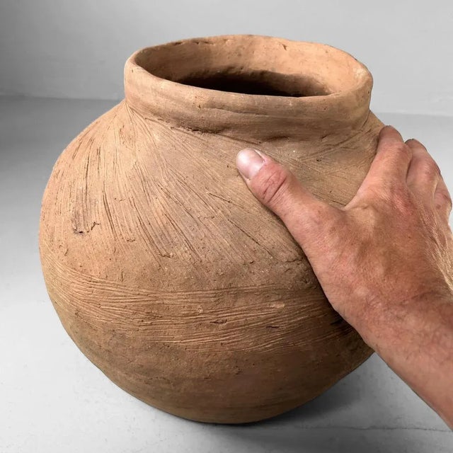 Ceramic Japanese Organic Terracotta Jar Vase, 1950s For Sale - Image 7 of 14