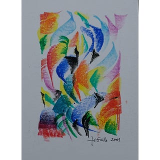 Françoise Galle, Abstract Transcendence, 1940, Pastel on Paper For Sale