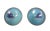 Chinese Pair of Blue and Purple Ceramics Bowls For Sale - Image 3 of 8