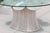 Vintage Hollywood Regency Style Flower Pencil Reed Rattan Pedestal Dining Table With Oval Glass Top For Sale - Image 12 of 18