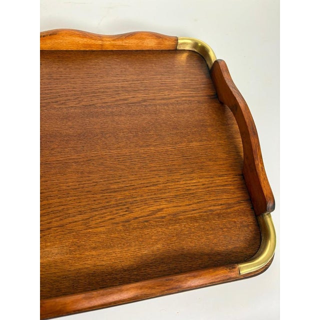15th Century & Earlier Wood and Brass Tray, France, 19th Century For Sale - Image 5 of 12