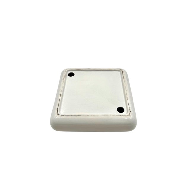 Black Space Age Black and White Ceramic Ashtray / Vide Poche, Italy 1970s For Sale - Image 8 of 12