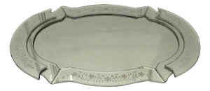 Venetian Art Deco Cut Glass Mirror Wine Tray, 1930s