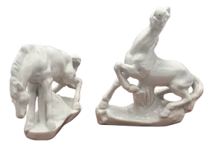 Porcelain Horse Figurine, 1970s, Set of 2