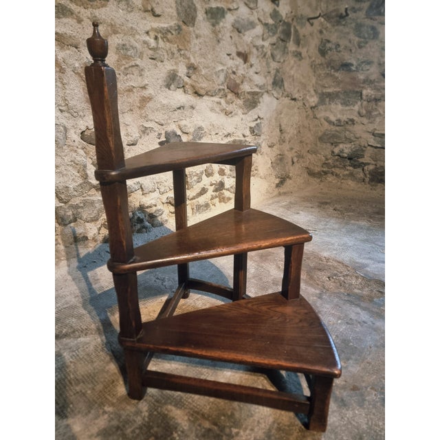 1950s Mid-Century English Oak Library Step, 1960s For Sale - Image 5 of 16