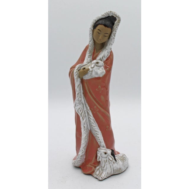 1970s Chinese Mud Figure of Woman For Sale - Image 9 of 9