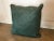 Animal Skin Custom Green Cow Hide Pillow With Leather Piping For Sale - Image 7 of 7
