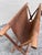 Mid-Century Danish Teak Magazine Rack With Suede Sling, Folding X-Base, Scandinavian Modern, 1960s For Sale - Image 4 of 10