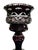 Mid 20th Century 1950's German Victorian Style Ruby Cut Crystal Girandole Chalice Lamp For Sale - Image 5 of 10