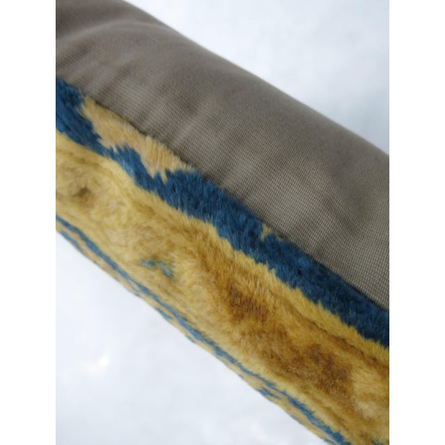 Pillow made from a Traditional Indian Agra Rug . Each of our pillows include an polyfill insert and zipper closure