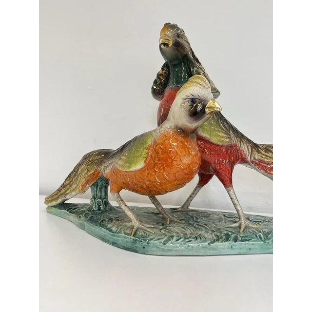 Large Ceramic Pheasant Figure, Italy, 1950s For Sale - Image 4 of 7