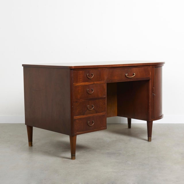 Mid-Century Modern Mid-Century Modern Danish Desk with Bar, 1950s For Sale - Image 3 of 11
