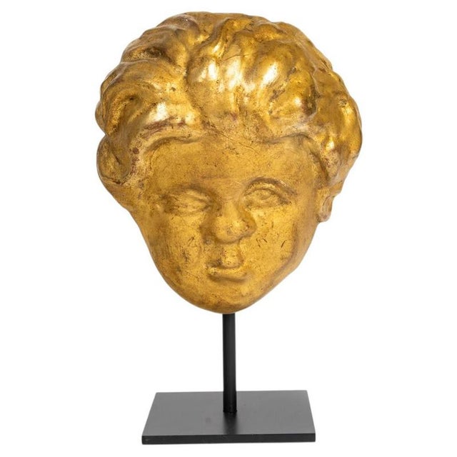 Italian Artist, Sculpture of a Cherubs Head, 18th Century, Wood For Sale - Image 6 of 6