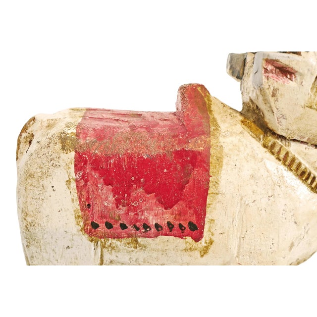 Indian Mid 20th Century Wood Indian Cow Statue For Sale - Image 3 of 4
