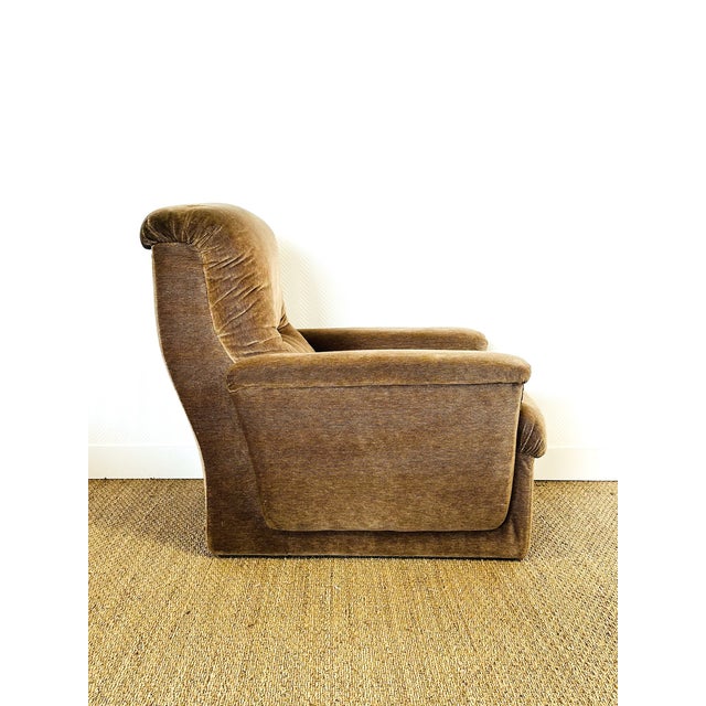 Vintage Modular Velvet Sofas and Armchairs, 1960s, Set of 6 For Sale - Image 13 of 18
