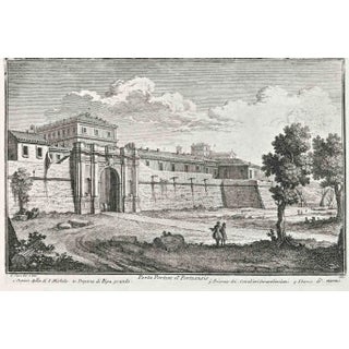 After Giuseppe Vasi, Porta Portese, Etching, Late 18th Century For Sale