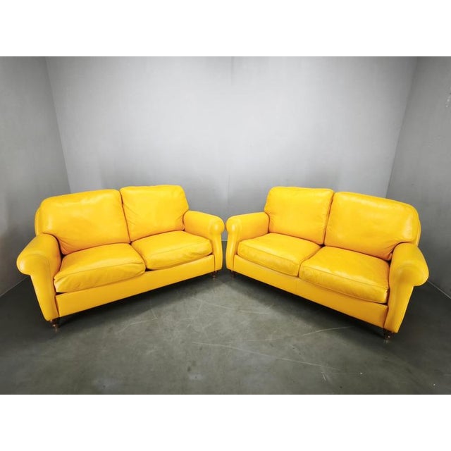 1990s Leather George Sofas from Poltrona Frau, Italy, 1992, Set of 2 For Sale - Image 5 of 18