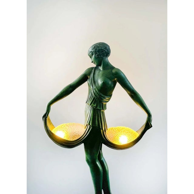 Art Deco Art Deco Sculptural Table Lamp by P. Le Faguays, C. 1930 For Sale - Image 3 of 6
