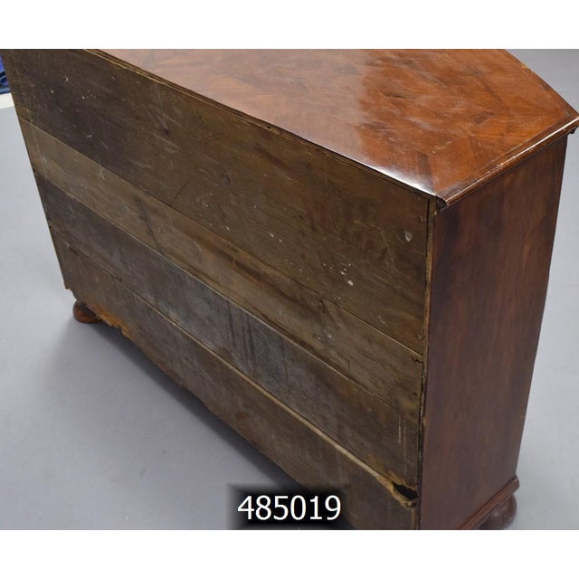 Vintage Bow Front Demilune Credenza, Key Included For Sale - Image 15 of 16