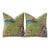 Pair of Gp & J Baker X Kit Kemp Knight’s Tale Spring Green 22" Down Pillows For Sale