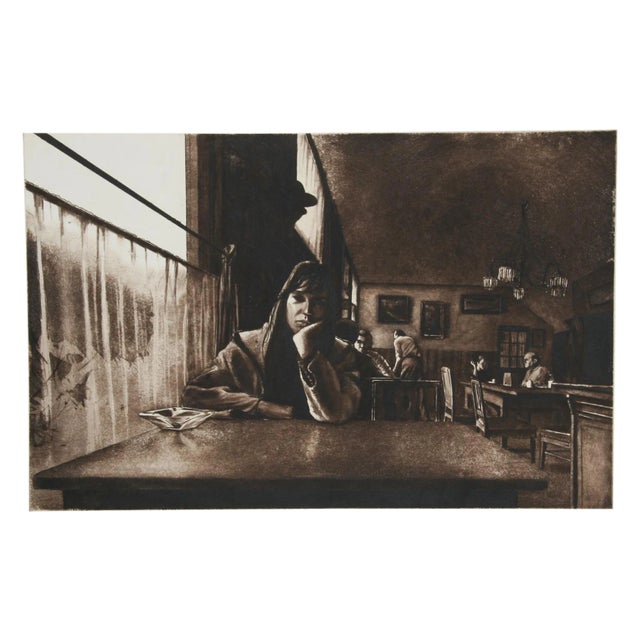 Harry McCormick 'The Restaurant' Aquatint Etching For Sale