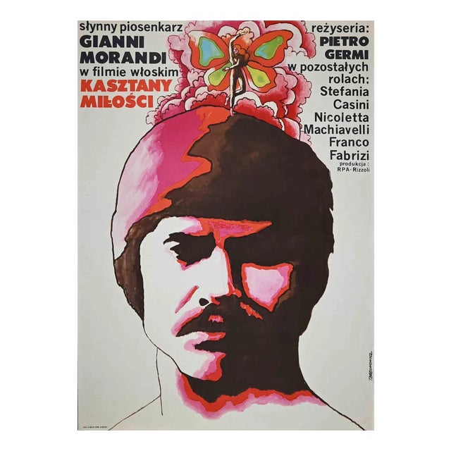 Vintage Slynny Piosenkarz Poster, 1970 For Sale