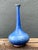 Modern Vintage Tall Blue Ceramic Vase For Sale - Image 3 of 12
