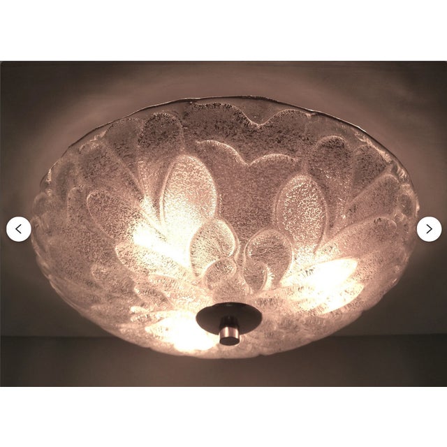 Hollywood Regency Flush Mount from Barovier & Toso, 1970s For Sale - Image 9 of 11