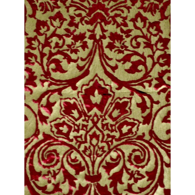 2000 - 2009 Gold Hand Printed Silk Italian Ardecora Velvet For Sale - Image 5 of 10