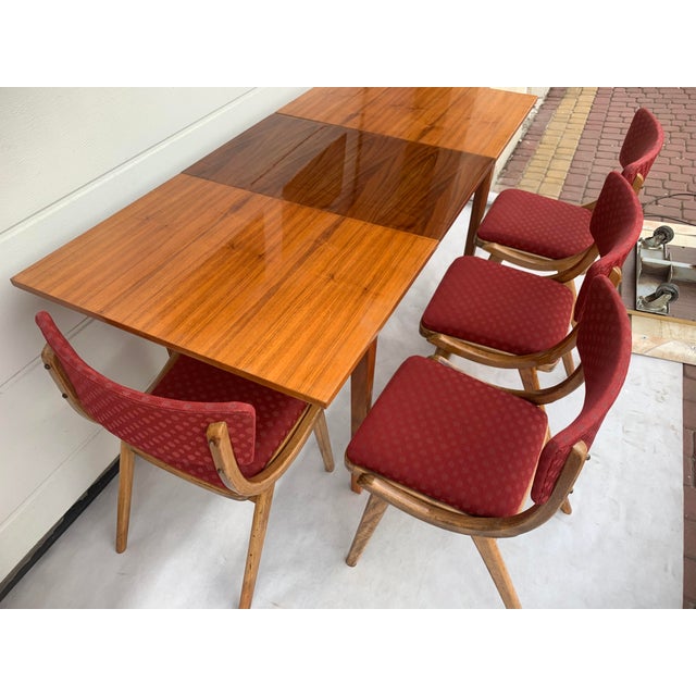 Table & 4 Chairs by Zakłady Mebli Giętych Radomsko, 1960s, Set of 5 For Sale - Image 9 of 18