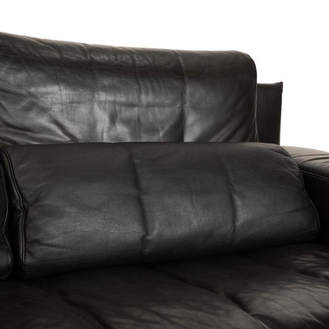 Model 6500 2-Seater Sofa in Black Leather from Rolf Benz For Sale - Image 9 of 16