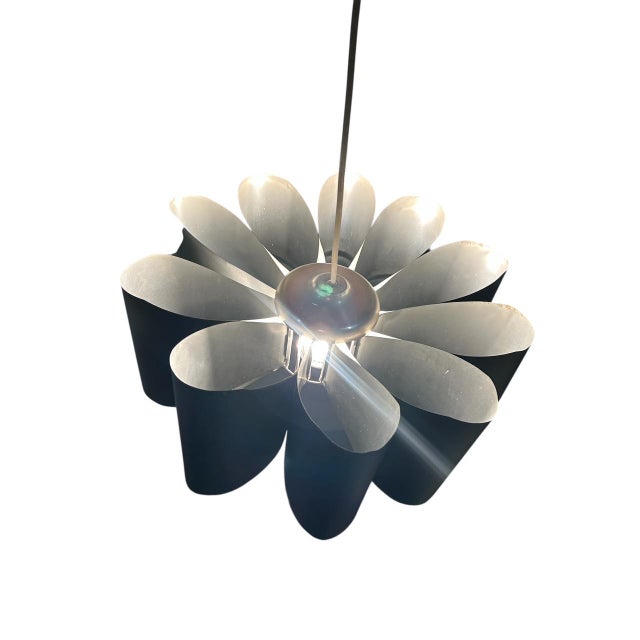 Vintage Space Age Hanging Lamp in Aluminium, 1970s For Sale - Image 10 of 11