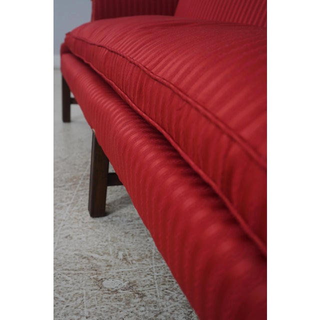 Henredon Henredon Newly Upholstered Chippendale Mahogany Sofa For Sale - Image 4 of 18
