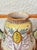 Ceramic Italian Provincial Saca Hand Painted Majolica Pottery Vase With Handles For Sale - Image 7 of 12