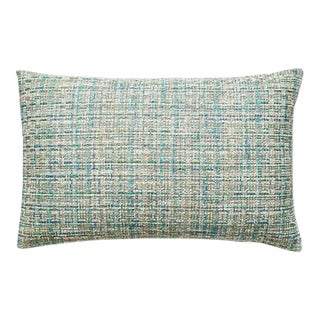 The House of Scalamandré Faye Lumbar Pillow, Aquamarine For Sale